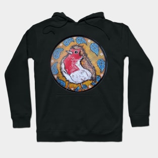 Red Rocking Robin Bird by LowEndgraphics Hoodie